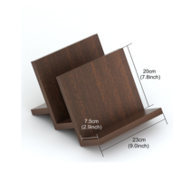 BLUEWUD Isvia porte-revues en bois d'ingénierie Cum journaux support de livre décor décoratif de hall pour meubles de maison (wengé)