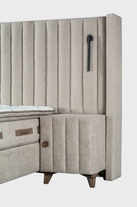 Beaux ensembles de chambre à coucher en bois lit avec base et tête de lit pour bureau à domicile hôtel ou appartement villa meubles pour chambre - Product Image 4