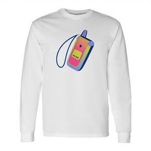 Camiseta de Manga Larga con Estampado Digital de Teléfono Inteligente Plegable, Unisex, Cuello Redondo, para Adultos, Promocional - Product Image 2