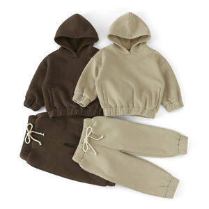 Chándales informales para niños con logotipo de marca personalizado a la venta chándal ligero para niños de nueva tendencia al por mayor en color liso - Product Image 2