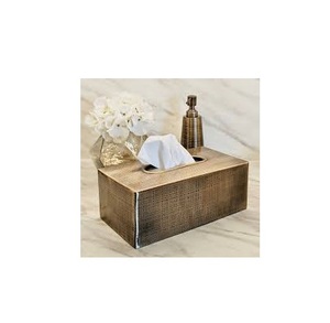 Soporte de latón moderno para servilletas, soporte de pañuelos de vidrio, elegante, para el hogar y mesa, venta personalizada - Product Image 4