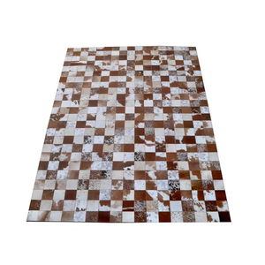 Tapis de prière chic et élégant en cuir de vachette patchwork, fait main, brodé, avec support en latex antidérapant, respectueux de l'environnement, pour la maison, style moderne - Product Image 3