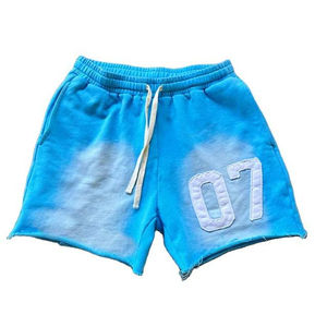 Nouveauté 2025 – Shorts de jogging décontractés en toile respirante pour homme, style vintage délavé à l'acide, avec logo personnalisé, vente en gros - Product Image 1