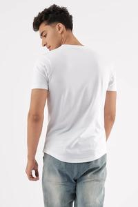 Camiseta de algodón 100% de alta calidad para hombre, estilo Formal fresco de verano con impresión de logotipo personalizado, venta al por mayor, fábrica en blanco - Product Image 4