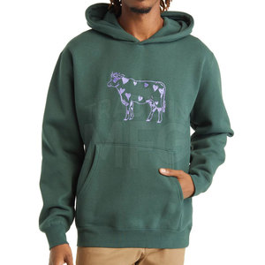 OEM Fabricante de tallas grandes XS Sudadera con capucha de invierno para los hombres de diseño personalizado 3D impreso patrón sólido Puff bordado liso teñido cremallera - Product Image 2