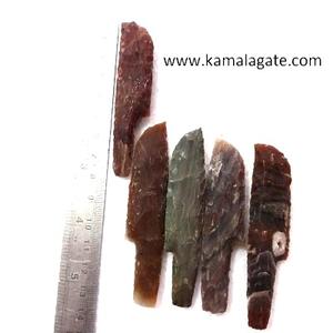 Wholesale 4 Inch Hand Knapped Gemstone Arrowhead <b>Knife</b> Semi-Precious Stone <b>Crafts</b> with Natural Agate <b>Knife</b> Point - Product Image 6