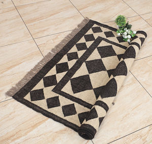 Best Quality 100% Wool Jute Kilim <b>Rugs</b> Handmade Designer Embroidered Geometric Pattern Carpet Home Hotel Living Beach <b>Boho</b> - Product Image 2
