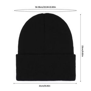Gorro de Punto Suave de Alta Calidad, Diseño de Bloques de Color con Estampado Digital, Puño Doblado, Estilo Urbano Atrevido, Lazos Casuales - Product Image 3