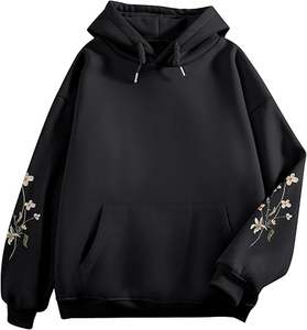 Sudadera con Capucha de Moda Casual para Mujer 2024, Manga Larga, Cuello Redondo, con Diseño Personalizado Bordado, Sudadera Extra Grande - Product Image 3