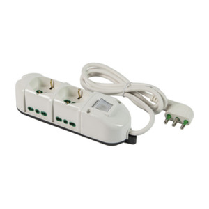 Fme Art. Multipresa 49.112 con 6 Prese (2 Bipasso/Schuko + 4 Basse) e Interruttore - Vendita al Dettaglio - Product Image 1