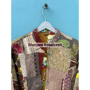 Chaqueta Acolchada de Algodón Puro Hecha a Mano en India, Reversible, Transpirable, para Invierno, Unisex, Color y Talla Personalizables - Product Image 2