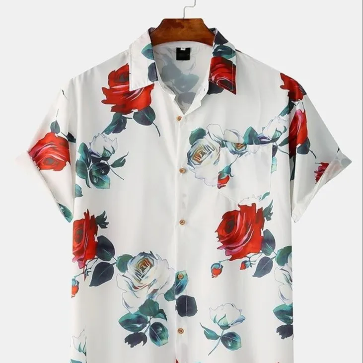 2023 chemises de plage à manches longues impression numérique personnalisée chemise de vacances boutonnée décontractée hawaïenne personnalisée chemise imprimée complète