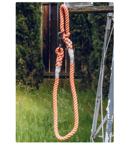 Peach and White Hand Dyed Cotton Rope <b>Dog</b> <b>Leash</b> Supplies Accessory Customized Colored Cotton Rope Handmade <b>Dog</b> <b>Leash</b> Pet <b>Leash</b> - Product Image 3