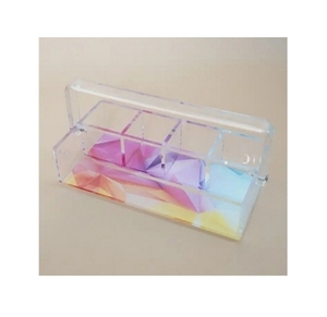 Vente en gros de plateau rectangulaire en acrylique transparent, plateau organisateur en acrylique, plateau d'affichage coloré de haute qualité - Product Image 1