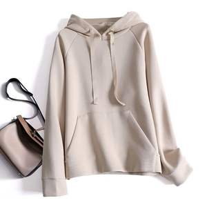 Sweat à capuche pour femmes, nouvelle collection printemps-automne, avec cordon de serrage, poche, capuche, design ample, tendance, sweat à capuche pour femmes - Product Image 1