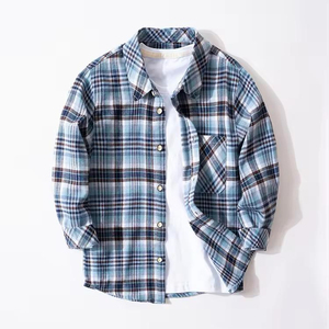 เสื้อเชิ้ตผ้าสักหลาดระบายอากาศสำหรับผู้ชายเสื้อลายตารางหมากรุกลายสก็อตผ้าฝ้ายไซส์ใหญ่พิเศษหลากสีสำหรับผู้ชาย - Product Image 3