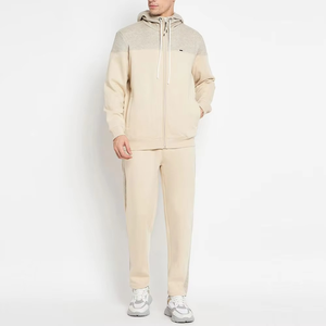 Wholesale Customized Men <b>Tracksuit</b> Cotton Long Sleeve Fleece <b>Plain</b> <b>Tracksuit</b> 2pcs Set Printed Cotton Sublimation - Product Image 1