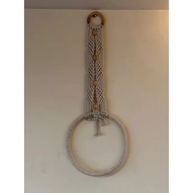 Tường trang trí nội thất handmade trắng bông macrame khăn móc áo Đối với trang chủ