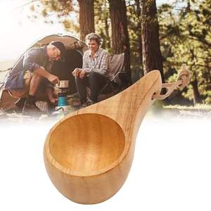 Mug Kuksa en bois fait à la main pour le camping en plein air Mug Kuksa en bois de bouleau naturel pour les aventures de randonnée à prix avantageux - Product Image 6