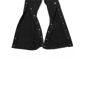 Pantalons pour hommes personnalisés, streetwear tendance de haute qualité, pantalon de jogging à boutons latéraux, pantalon de survêtement en coton ample pour hommes - Product Image 6