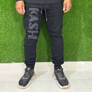 Ensemble de survêtement unisexe de haute qualité, multi-poches, coupe régulière, vêtements d'entraînement, ensemble deux pièces à capuche, survêtement élastique, imprimé uni - Product Image 2