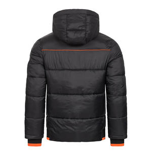 Modern Fit Adjustable Hood Quilted Elastic Cuffs Puffer Zipper <b>Jacket</b> For <b>Men</b> Trending <b>Lightweight</b> Winterwear Apparel <b>Jacket</b> - Product Image 3