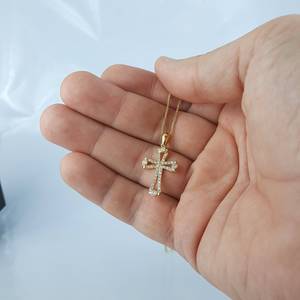 925 <b>Silver</b> Cross Fine Jewelry <b>Pendants</b> & Charms Christian Religious Fine Jewelry Moissanite Diamonds Delicate <b>Pendants</b> Charms - Product Image 3