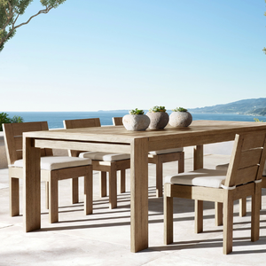 Chaise individuelle en teck massif et durable pour l'extérieur, idéale pour la détente, équipée de coussins moelleux. - Product Image 6