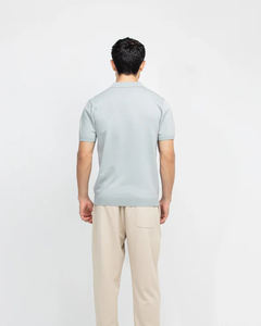 Chemises décontractées pour hommes, légères, coupe ajustée, manches courtes, ourlet côtelé, sans boutons, imprimées, unies, tricotées, 100% coton, logo personnalisé, été - Product Image 6