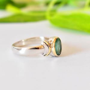 El mejor anillo de bodas de dos tonos Vintage de Plata de Ley 925, ajuste de bisel esmeralda de 4,4 gramos, Unisex certificado por terceros - Product Image 4