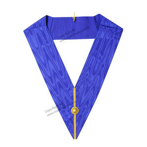 Cravate maçonnique en satin de l'Ordre de l'étoile de l'Est-[Noir] Colliers maçonniques Regalia Collarettes uniformes à vendre - Product Image 1