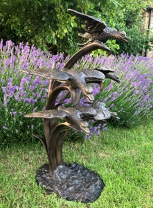 Adornos de jardín estatua de pájaro de Metal escultura de fuente de bronce grande accesorios de jardín al aire libre artesanías modelo de escultura de pájaro - Product Image 5