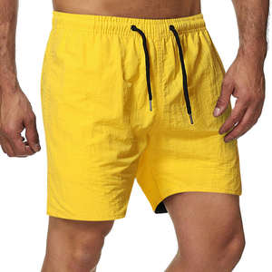 ¡Novedad de 2025! Pantalones cortos de compresión deportivos para gimnasio para hombre, pantalones de playa de malla de secado rápido para correr informal, patrón sólido - Product Image 1