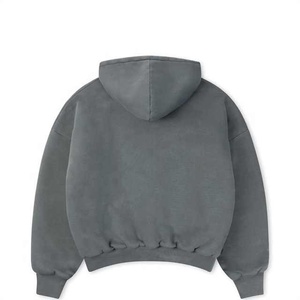 Sudadera con capucha de gran tamaño de algodón pesado para hombre, suéter sin cordón, logotipo personalizado impreso, Technics, Polar térmico, sudaderas con capucha para hombre - Product Image 2
