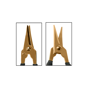 Pince et coupe-cheveux en acier inoxydable plaqué or avec poignées en caoutchouc de 7 pouces pour extensions de cheveux à la kératine - Product Image 3