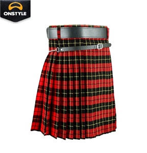 Ensembles de kilt plissés traditionnels en acrylique épais de haute qualité à motif uni pour les fêtes - Product Image 6