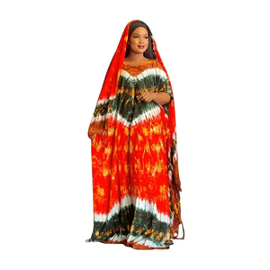 <b>Summer</b> Plus Size Maxi <b>Dress</b> Loose Fit <b>Boho</b> Style Tie Dye Print Short Sleeve O-Neck Viscose Polyester Casual Beachwear - Product Image 1