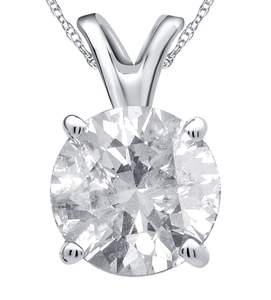 Pendentif Moissanite Round Solitaire Diamond S925 Silver Simple Classy Brilliant Cut Classic Style For Anniversary Gift - Product Image 2