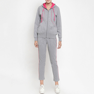 Logotipo personalizado 2025 Zip Mujeres Jogger Conjuntos Trajes de sudor a juego para mujeres Trajes de jogging en blanco Chándales al por mayor - Product Image 1