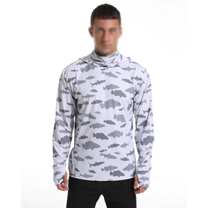 Fábrica OEM ODM ropa de pesca personalizada de manga larga al aire libre con capucha de secado rápido UPF50 camisas de pesca Jersey hombres sudaderas con capucha de verano - Product Image 5