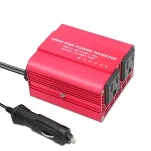 Potencia nominal portátil 150W Potencia máxima 300W DC 12V a 110V Convertidor de CA Inversor de corriente de coche de onda sinusoidal modificada