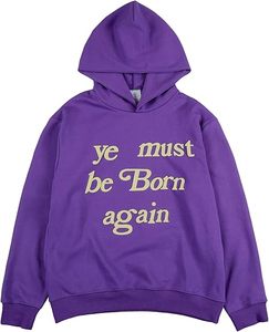 Sweat à capuche ample pour homme en coton pur noir avec design épaules tombantes - Product Image 1