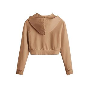 Sweat à capuche court à la taille côtelée pour un usage quotidien Sweat à capuche en polaire douce pour l'hiver - Product Image 5