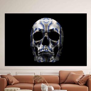Ornate <b>Skull</b> Canvas Print: Abstract Gothic Wall <b>Decor</b>,WRAPPED CANVAS - Product Image 1