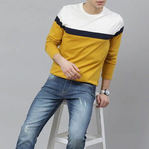 Nouveau T-shirt Homme Personnalisable 2026 en Polyester/Coton Lourd, Coupe Slim, Manches Longues, Tissu Tricoté Haut de Gamme - Product Image 4