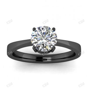 แหวนหมั้นเพชรโมอิสโซลิแทร์ทำมือทำมือแหวนสัญญา14K แหวนแต่งงานทองคำขาวเครื่องประดับคลาสสิกส่องแสงดีไซน์ตามสั่ง - Product Image 5