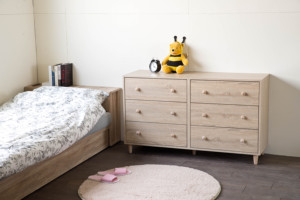 Mesita de noche de bricolaje moderna con función de almacenamiento para dormitorio - Product Image 3