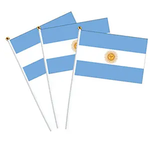 100% poliéster Argentina personalizar la bandera de la bandera 14*21cm al aire libre de las elecciones para el evento de las elecciones bandera