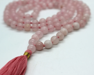 High Quality <b>Rose</b> <b>Quartz</b> <b>Crystal</b> Knotted Mala 108 Beads Handmade <b>Necklace</b> Gem Stones <b>Necklace</b> Spiritual Meditation Gifts - Product Image 5