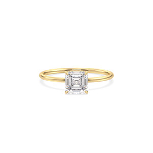 REYES-Anillos solitarios de diamantes cultivados en laboratorio HPHT CVD, en oro amarillo sólido de 14K, joyería fina para uso diario para mujeres - Product Image 2